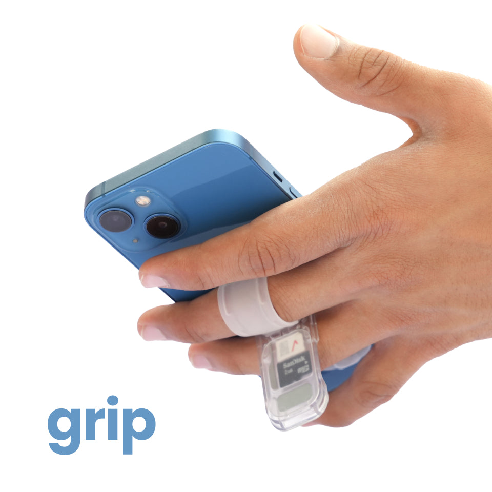 The 4-in-1 phone grip, stand and storage