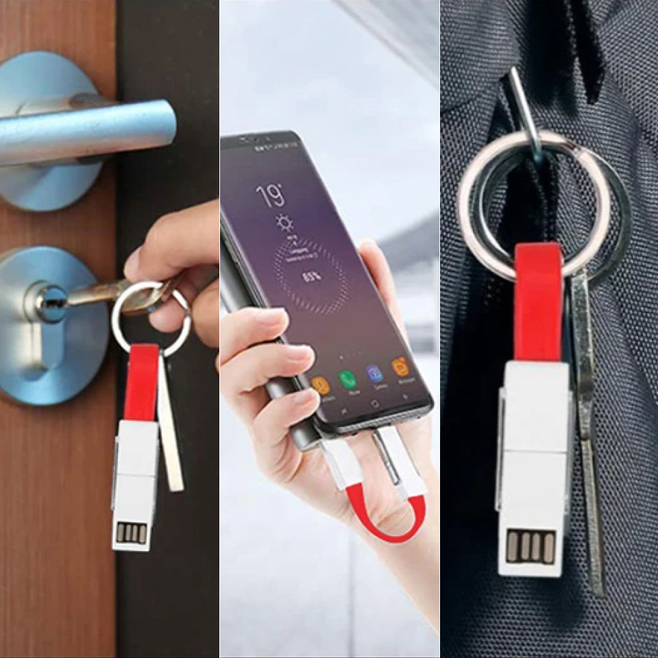 5-in-1 Magnetic Keychain USB Charging Cable